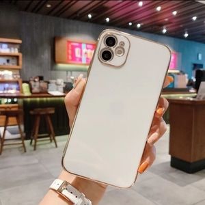 Minimalist Electroplated Case For iPhone 14 Pro Max - WHITE-SALE